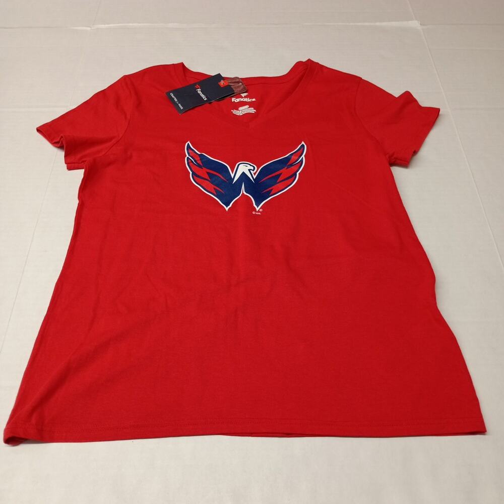 Washington Capitals T-shirt Women's M Medium Fanatics Short Sleeve Red‎